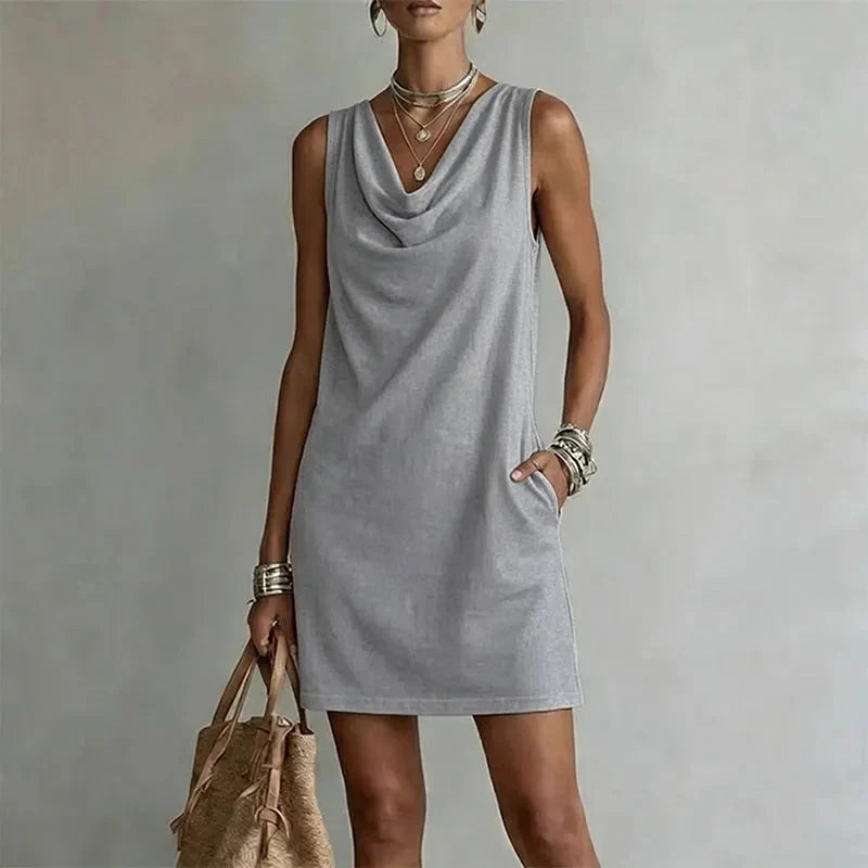 Women's Mini Party Dress with Pockets and Summer Fit