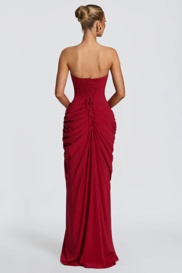 Women's Wedding Guest Dress with Floor-Length Maxi Silhouette