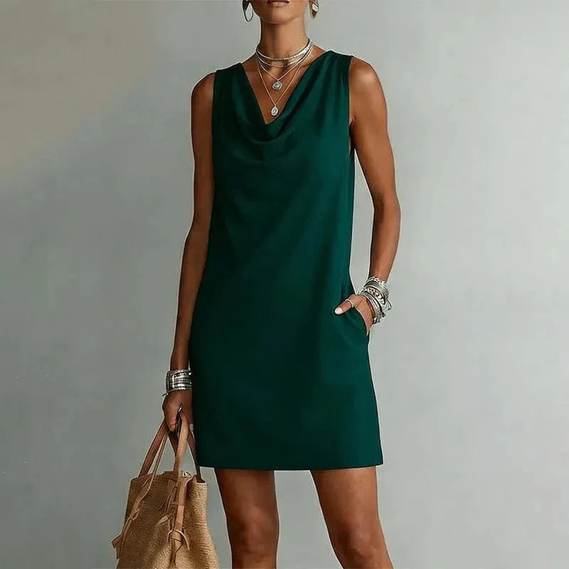 Women's Mini Party Dress with Pockets and Summer Fit