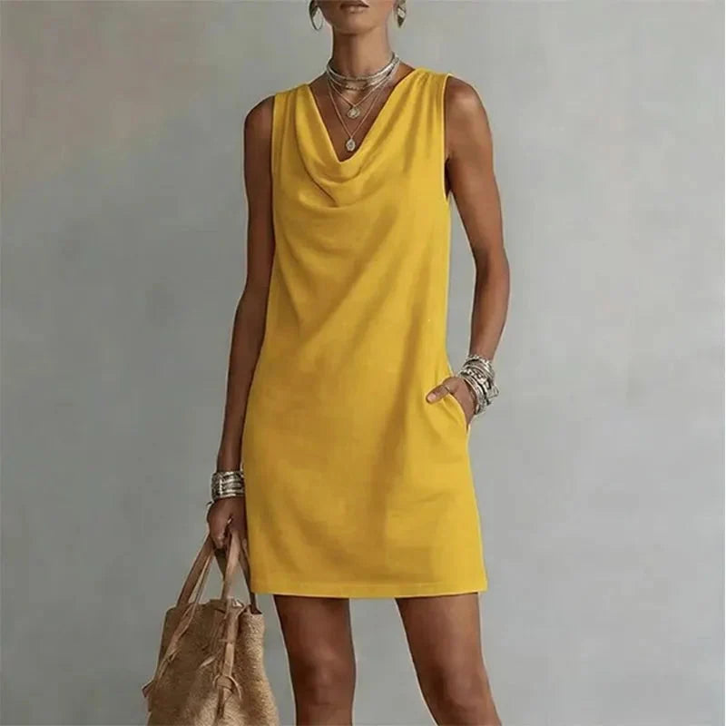 Women's Mini Party Dress with Pockets and Summer Fit