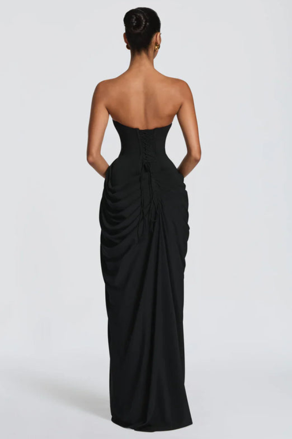 Women's Wedding Guest Dress with Floor-Length Maxi Silhouette