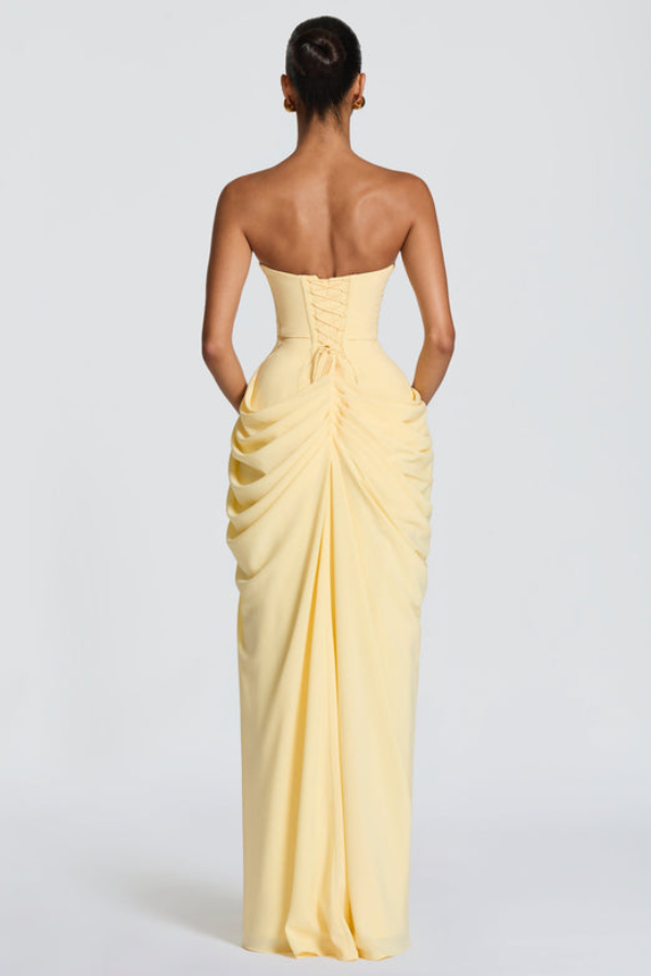 Women's Wedding Guest Dress with Floor-Length Maxi Silhouette