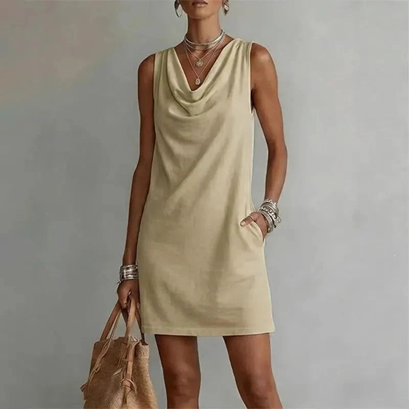 Women's Mini Party Dress with Pockets and Summer Fit