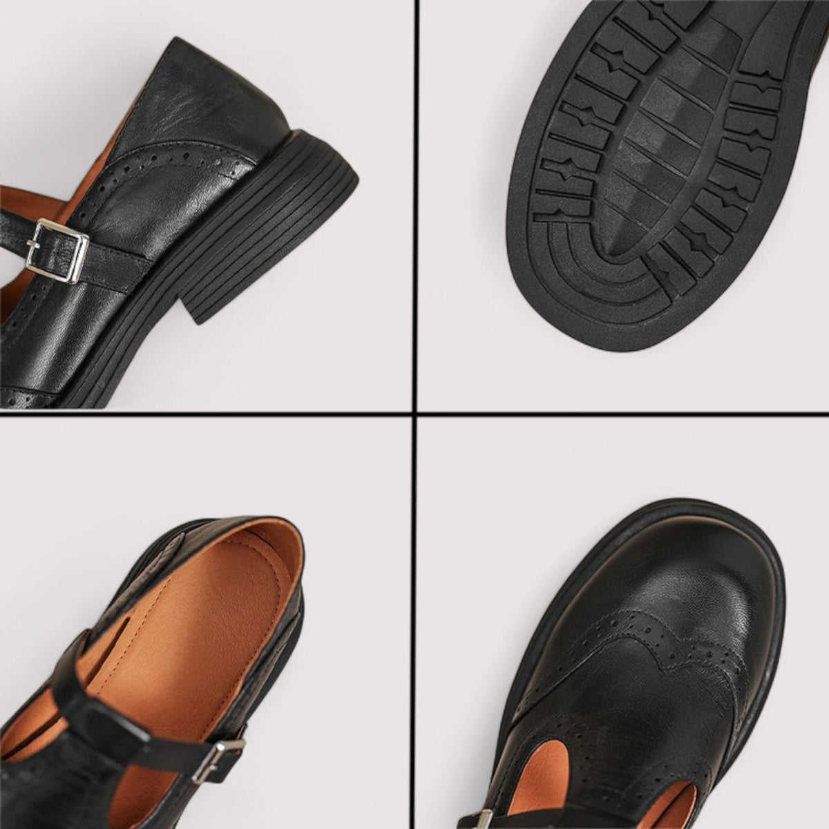 Women's Mary Jane Orthopedic Leather Flats with Arch Support