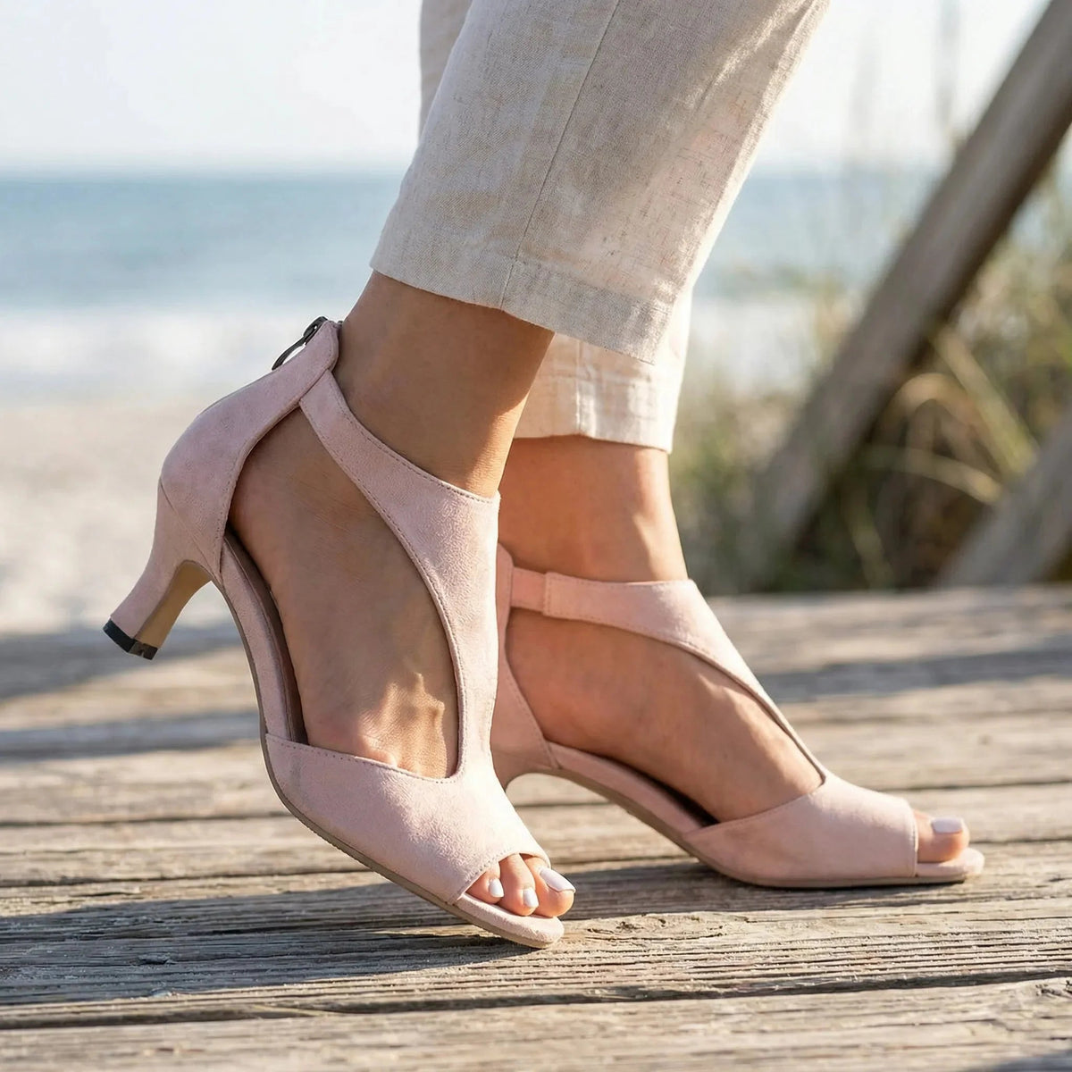 Women's Block Heel Sandals Open Toe High Heels Ankle Strap Dressy Chunky Summer Party Strappy