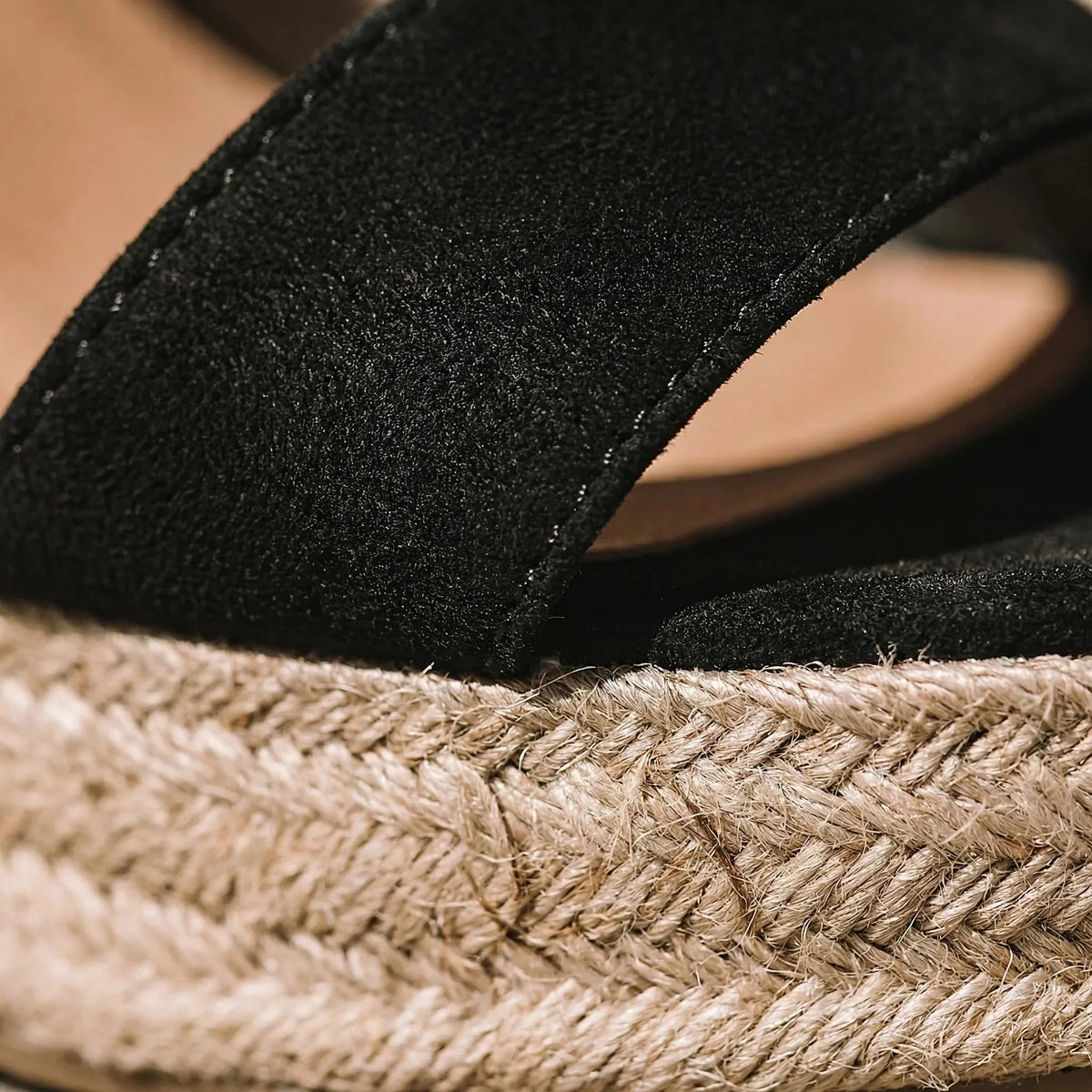 Women's Espadrille Wedge Sandals Open Toe Platform Ankle Strap Summer Jute Comfort Casual Wedges - image 3