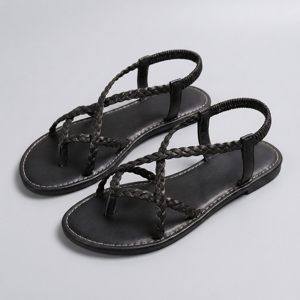 Women's Flat Sandals Strappy Open Toe Ankle Strap Gladiator Summer Comfort Casual Beach Stylish - image 2