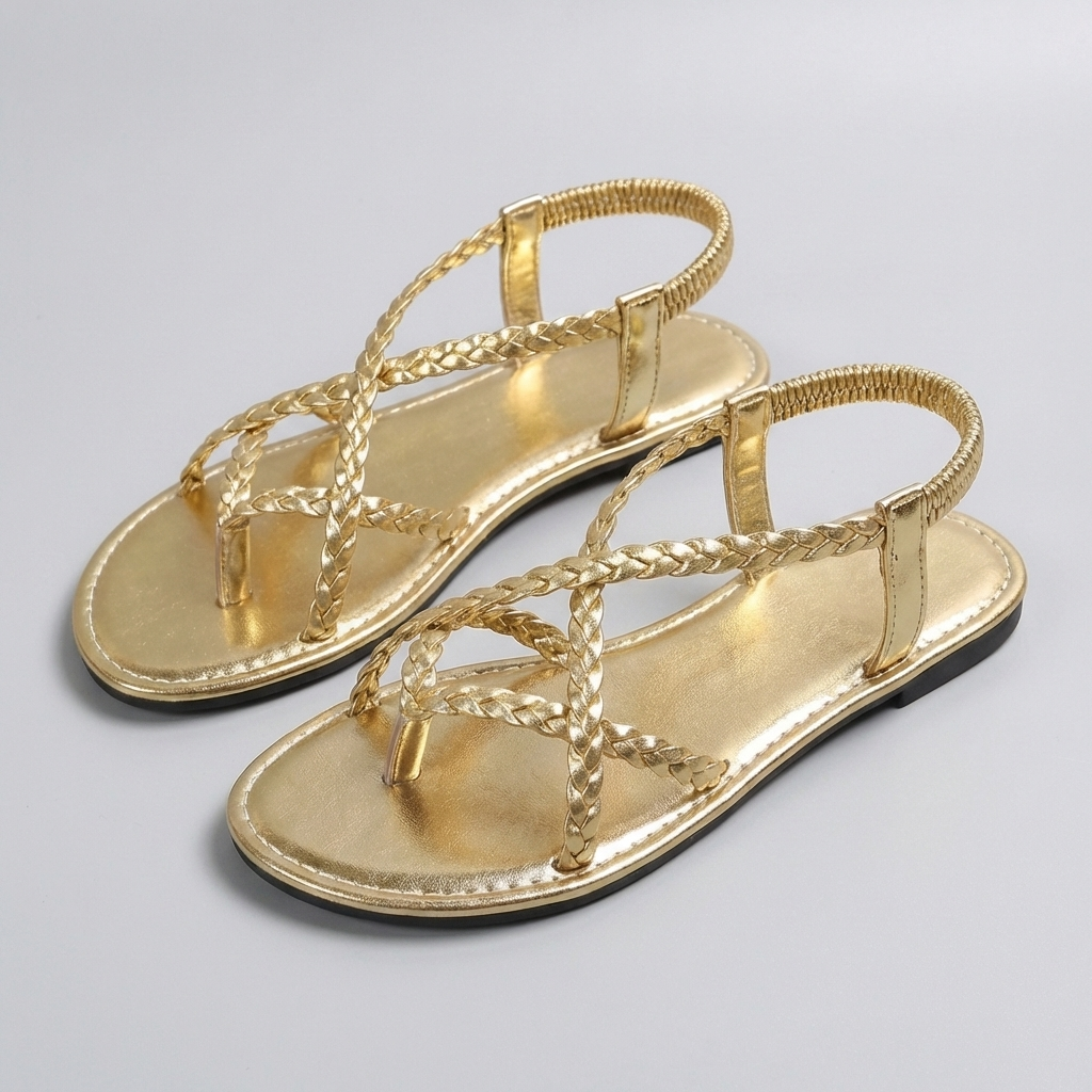 Women's Flat Sandals Strappy Open Toe Ankle Strap Gladiator Summer Comfort Casual Beach Stylish - image 3