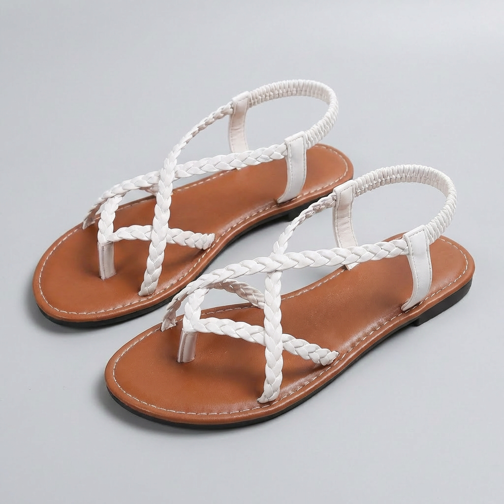 Women's Flat Sandals Strappy Open Toe Ankle Strap Gladiator Summer Comfort Casual Beach Stylish - image 5