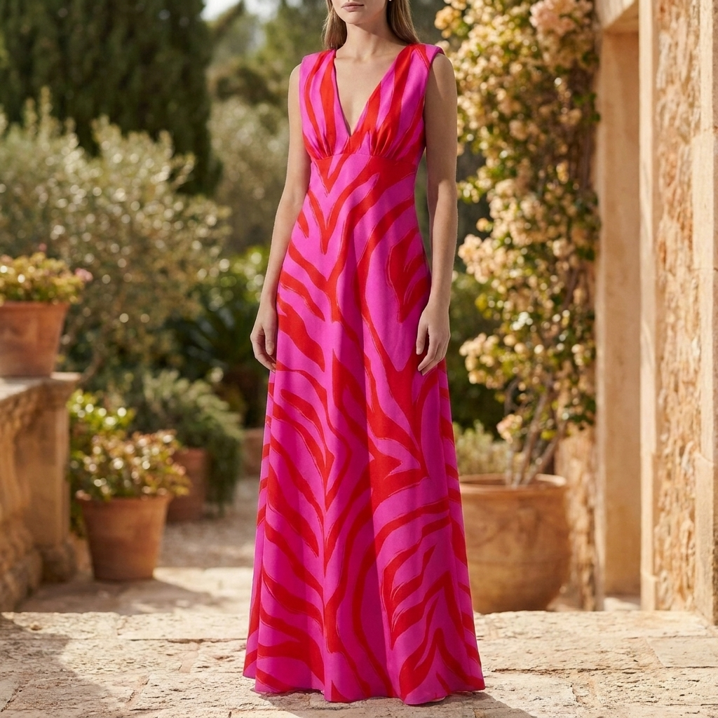 Women's Maxi Dress Formal Evening Gown A Line Halter Wedding Guest Long Flowy Summer Elegant - image 2