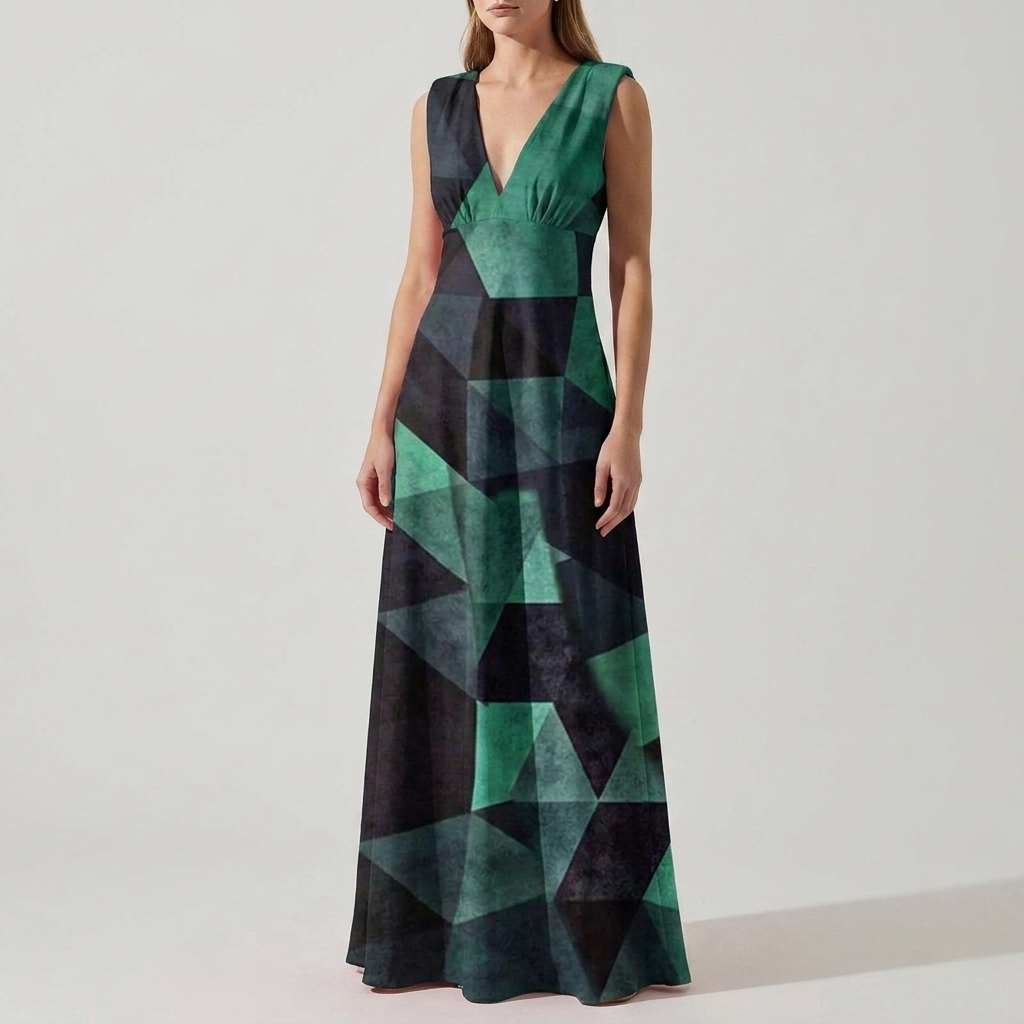 Women's Maxi Dress Formal Evening Gown A Line Halter Wedding Guest Long Flowy Summer Elegant - image 4