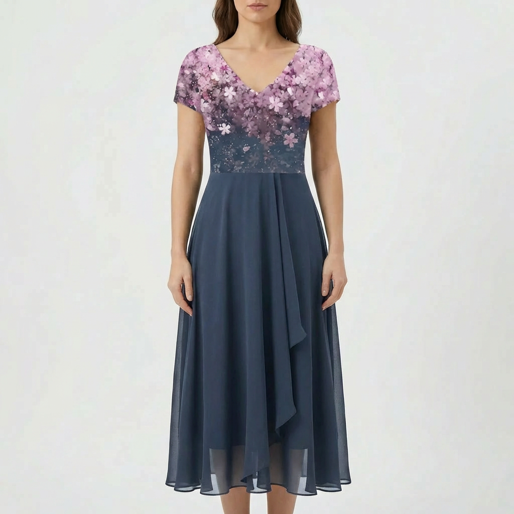 Women's Midi Dress Beaded Bodice A Line Sparkly Evening Formal Wedding Guest Semi Formal Elegant Gown - image 7