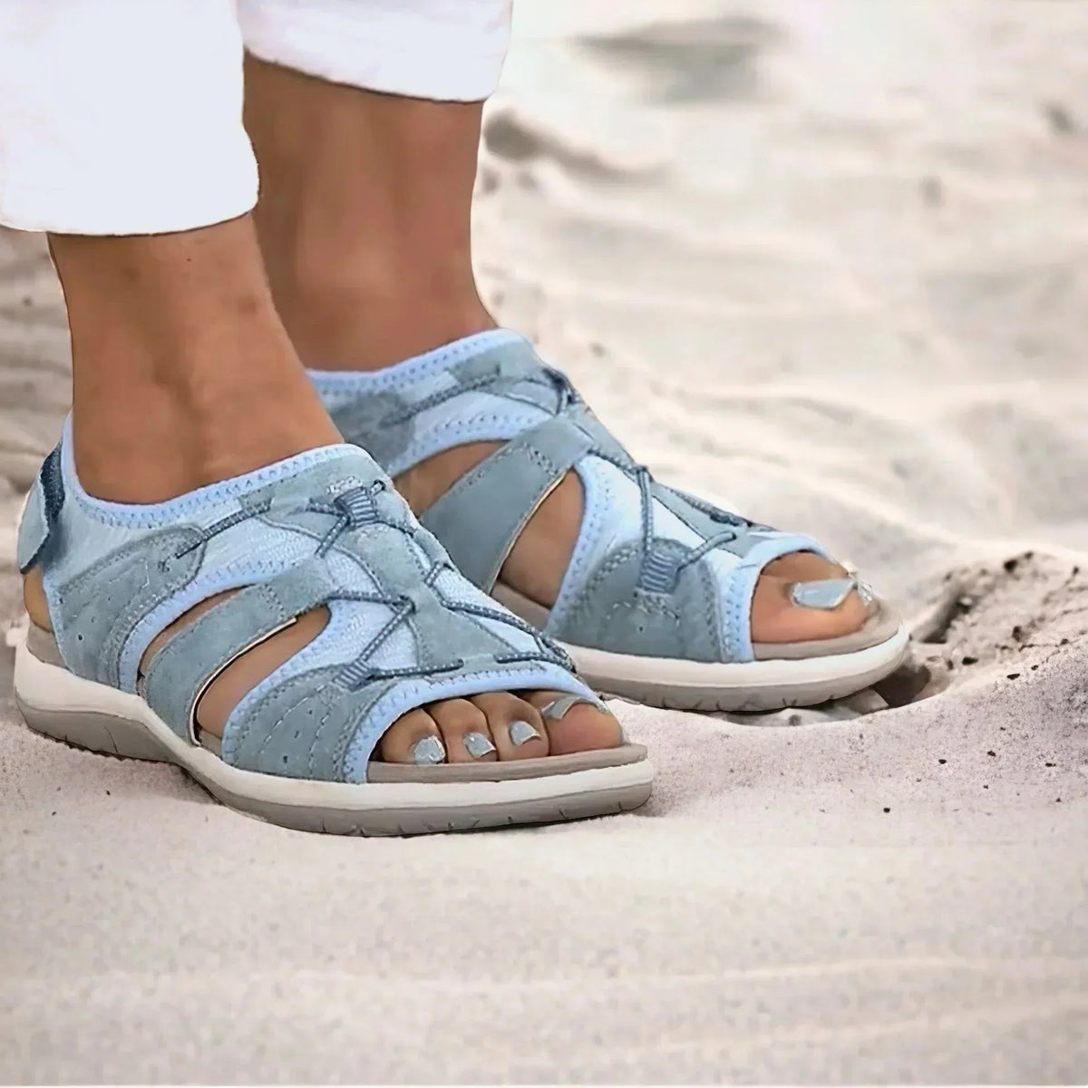 Women's Orthopedic Sandals Adjustable Strap Open Toe Arch Support Comfort Summer Walking Casual - image 2