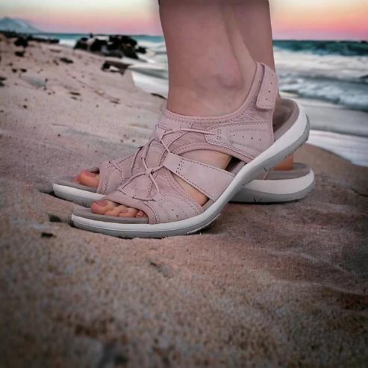 Women’s Walking Sandals with Adjustable Strap and Contoured Footbed