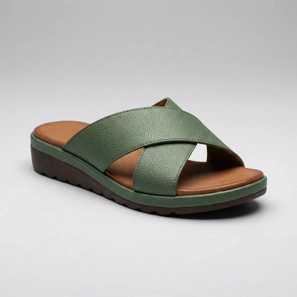 Women's Platform Sandals Cross Strap Slides Open Toe Slip On Chunky Summer Comfort Casual Beach