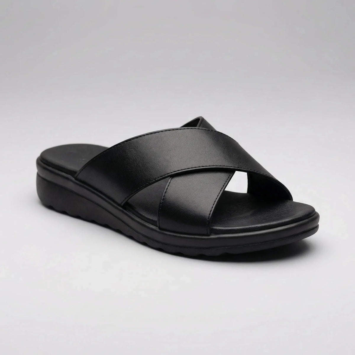 Women's Platform Sandals Cross Strap Slides Open Toe Slip On Chunky Summer Comfort Casual Beach