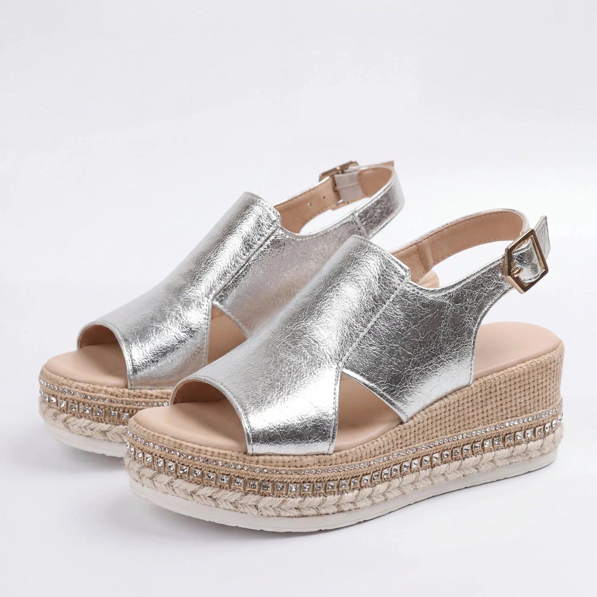 Women's Platform Sandals Thick High Chunky Open Toe Wedge Summer Espadrille Comfort Casual Beach - image 3