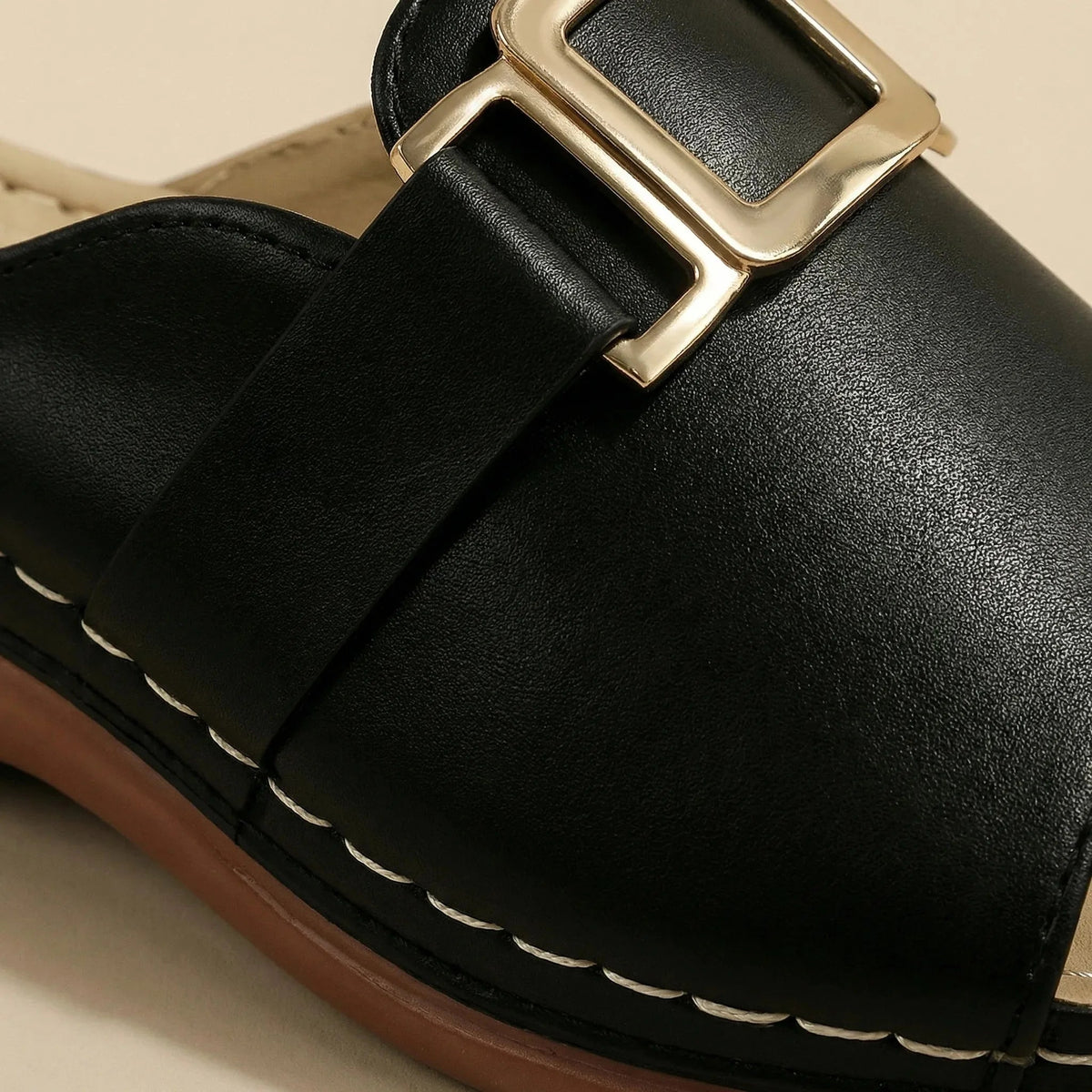 Women's Slide Sandals Low Heel Open Toe Slip On Mules Summer Comfort Casual Beach Slides