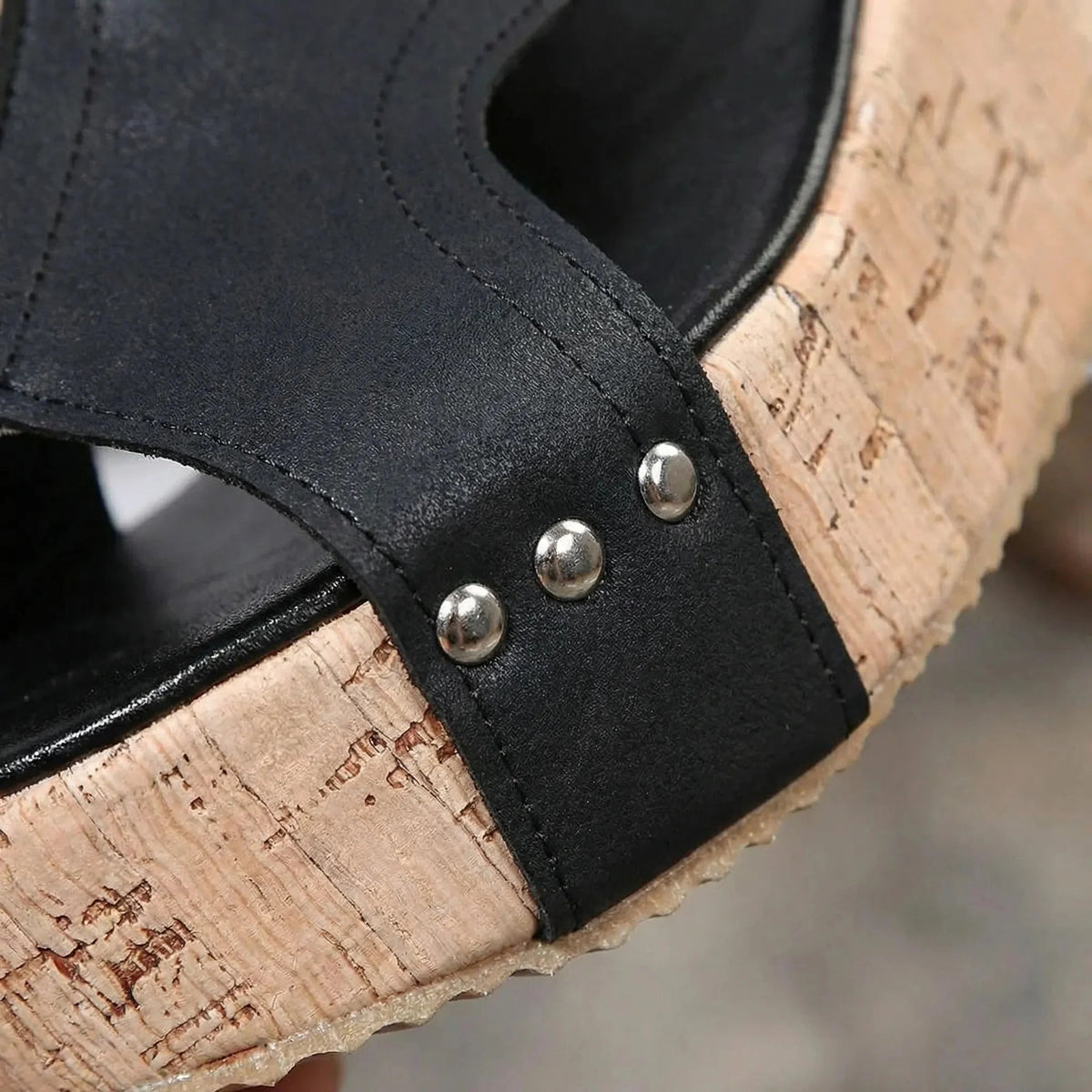 Women's Wedge Sandals Cork Sole Mules Open Toe Slip On Platform Summer Comfort Casual Espadrille - image 3