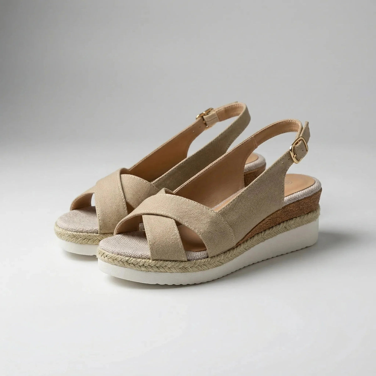 Women's Wedge Sandals Crossover Strap Platform Open Toe High Summer Comfort Casual Beach Chunky - image 1
