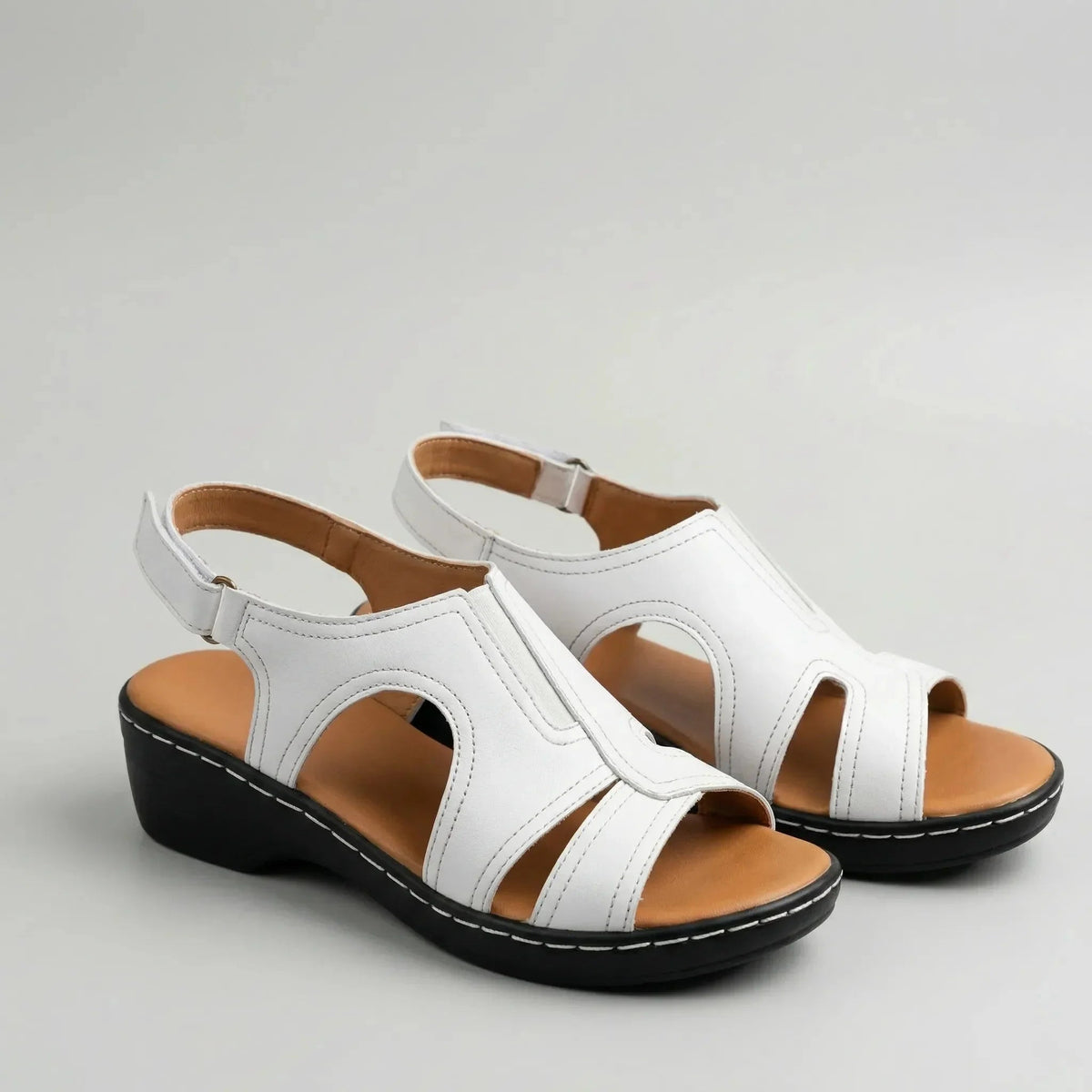 Women's Wedge Sandals Open Toe Ankle Strap Platform Summer Comfort Casual Beach Heeled Wedges - image 7