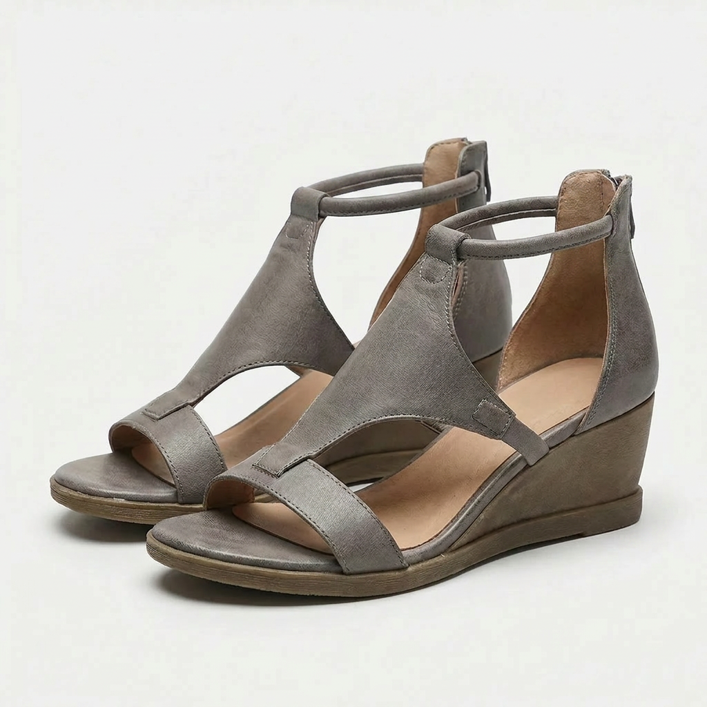 Women's Wedge Sandals Orthopedic Support Open Toe Ankle Strap Comfort Arch Summer Walking Casual - image 1