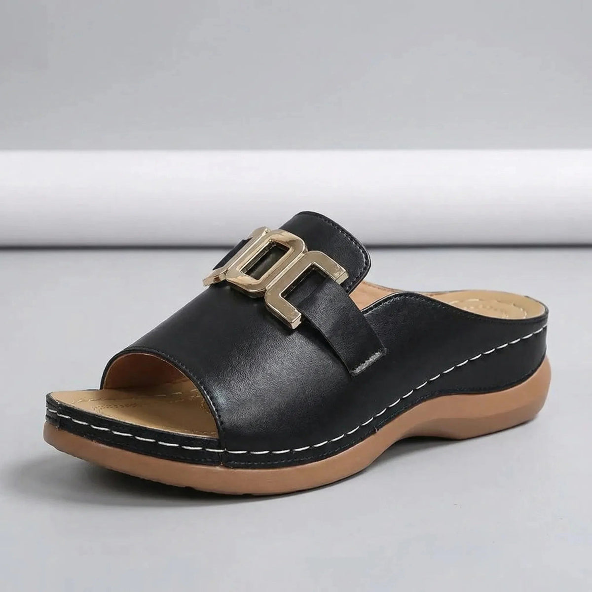 Women's Wedge Sandals Slides Mules Open Toe Slip On Summer Platform Comfort Casual Beach - image 1