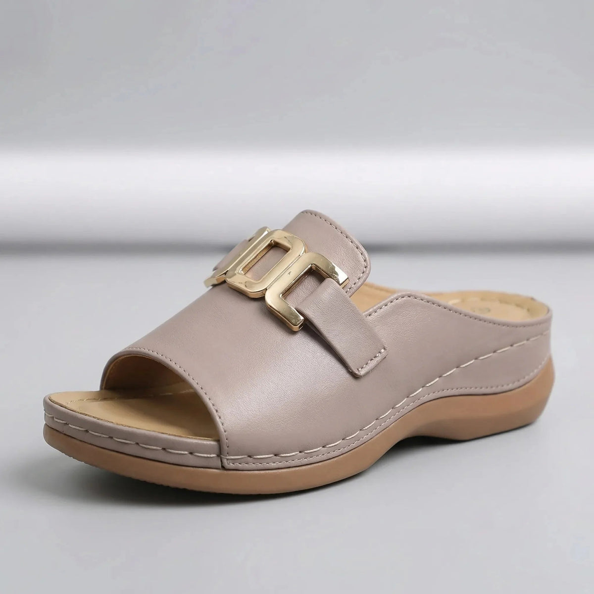 Women's Wedge Sandals Slides Mules Open Toe Slip On Summer Platform Comfort Casual Beach - image 6