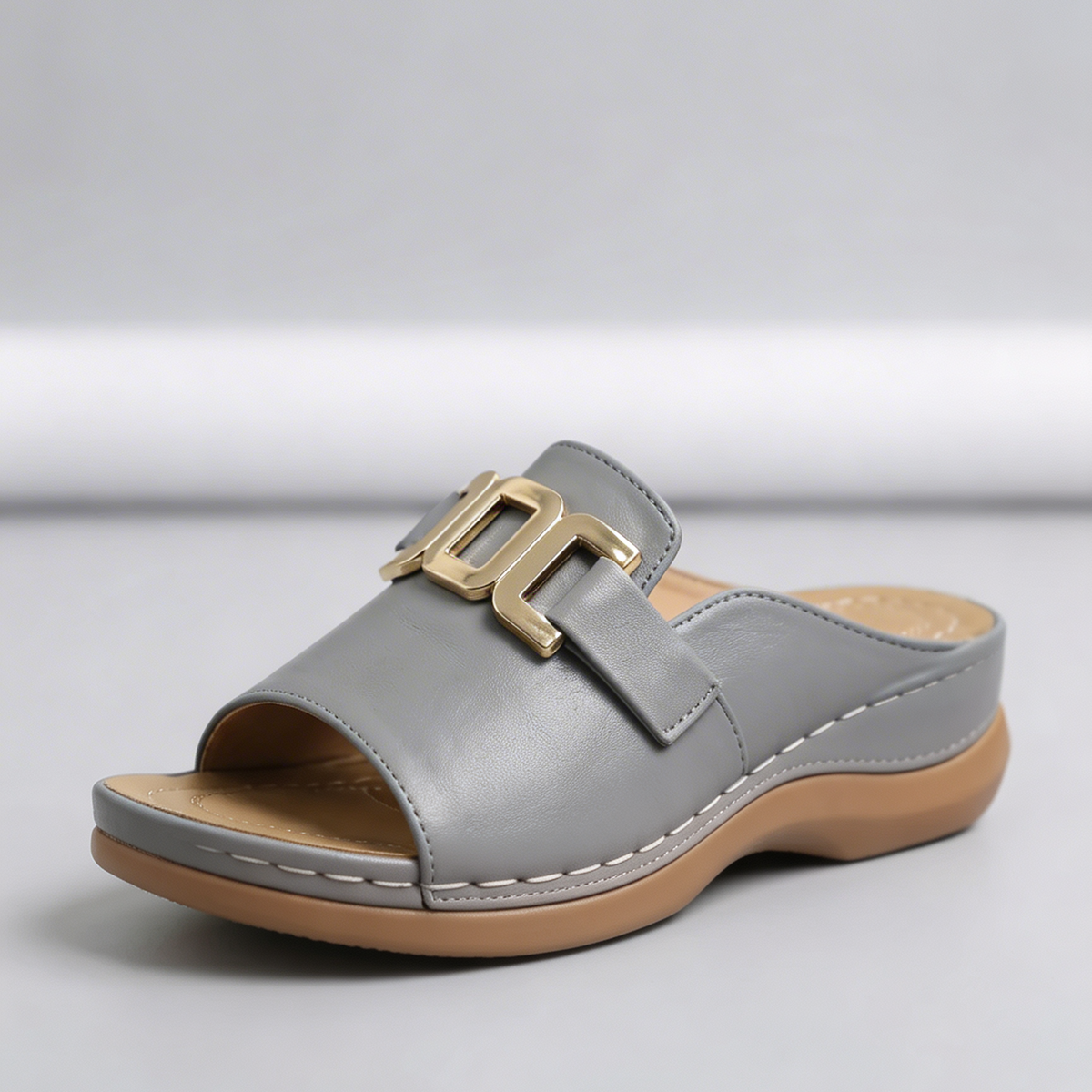 Women's Wedge Sandals Slides Mules Open Toe Slip On Summer Platform Comfort Casual Beach - image 7